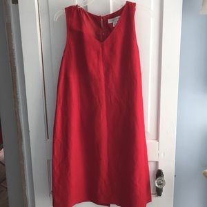 Red cotton dress